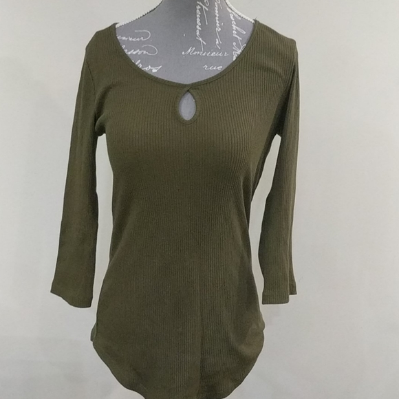 streetwear society olive green ribbed long sleeve